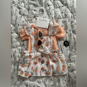 Nicole Miller Peach and White Baby Dress with Sunglasses